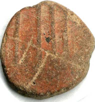 ruhuna_disk_rouletteted_Redware_obverse